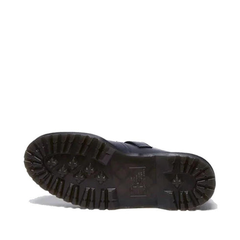 Dr Martens Bex Polley T-Bar Shoe Black Smooth White Stitch